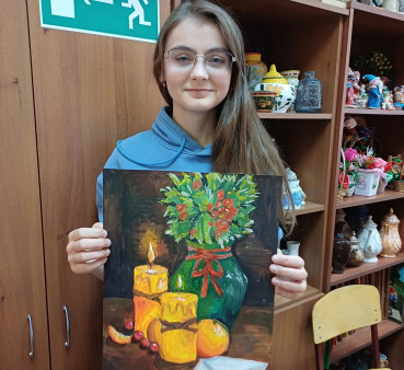 Участие в районном очном конкурсе юных художников "Праздник мы встречаем"